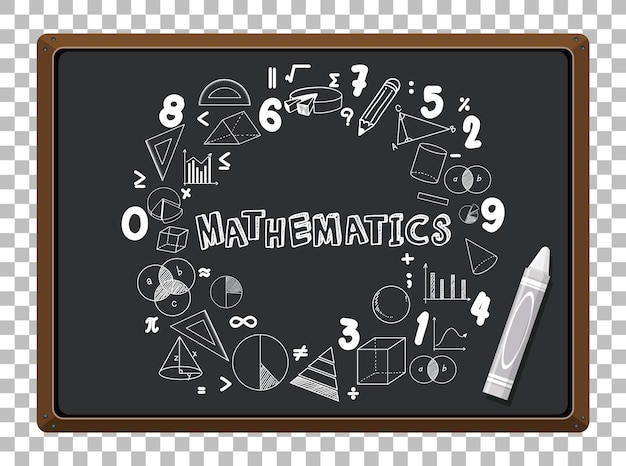 Fórmula matemática en el fondo de cuadrícula aislada de pizarra