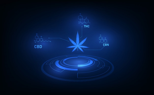 Fórmula molecular estructura química tetrahydrocannabinol patrón de cannabis medicinal