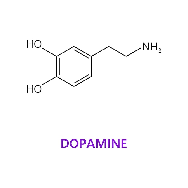 La fórmula química del neurotransmisor dopamina es la siguiente: