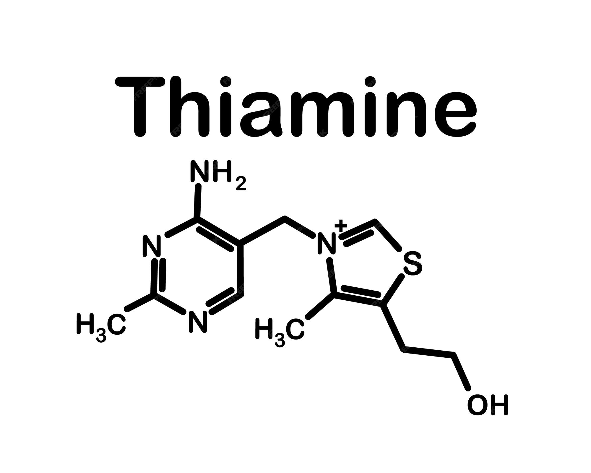 f-rmula-qu-mica-de-la-tiamina-vitamina-b1-vector-premium