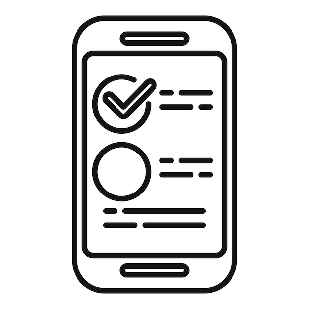 Formulario de encuesta en línea que se muestra en la pantalla del teléfono inteligente para votar o dar comentarios