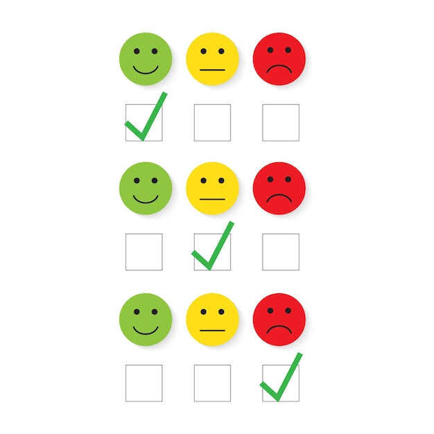 Formulario de encuesta de satisfacción de servicio al cliente Ilustración de vector de control de calidad