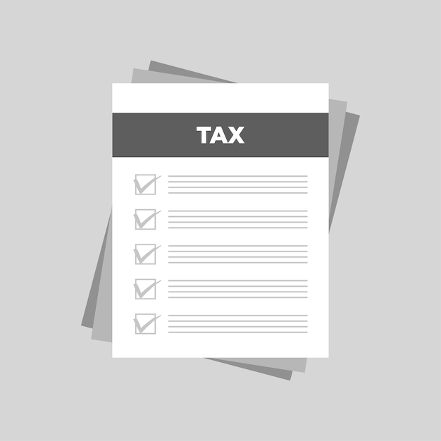 Formulario de papel de impuestos Contabilidad calcular conceptos de presupuesto Diseño plano