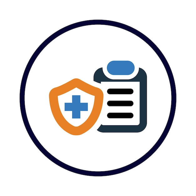 Formulario de seguro médico más seguro de seguridad icono de formulario de seguro medico