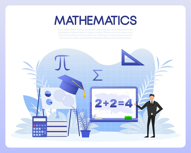 Fórmulas de teoría matemática materia de la escuela de matemáticas idea de aprendizaje de las matemáticas