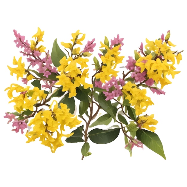 Vector el forsythia en flor