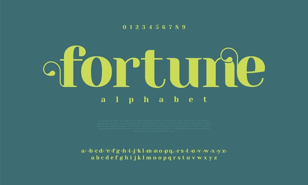 Fortuna creativa fuente de alfabeto vintage Abstracto digital musulmán moda futurista deporte mínimo