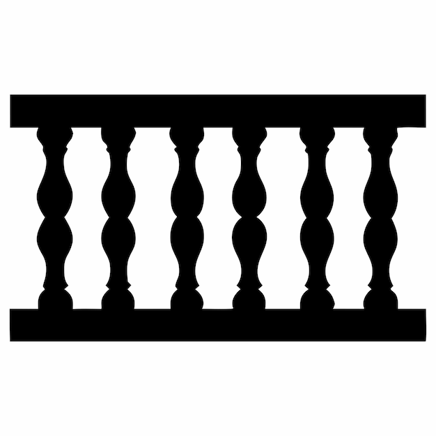 una foto en blanco y negro de un balcón con un diseño en él