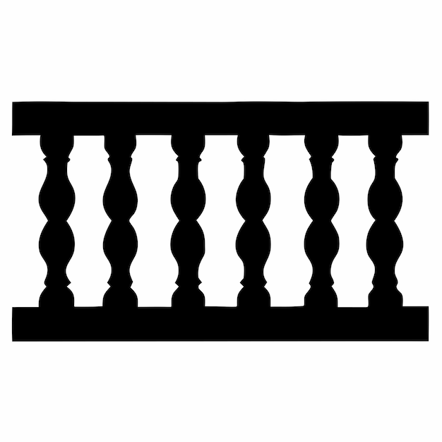 una foto en blanco y negro de un balcón con un diseño en él