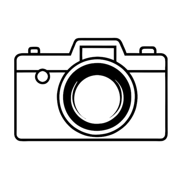 una foto en blanco y negro de una cámara con un fondo negro