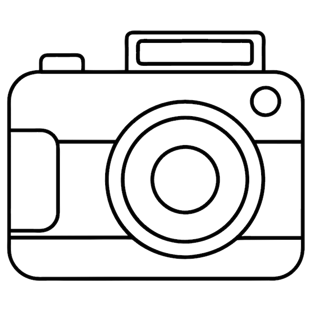 una foto en blanco y negro de una cámara con un fondo negro