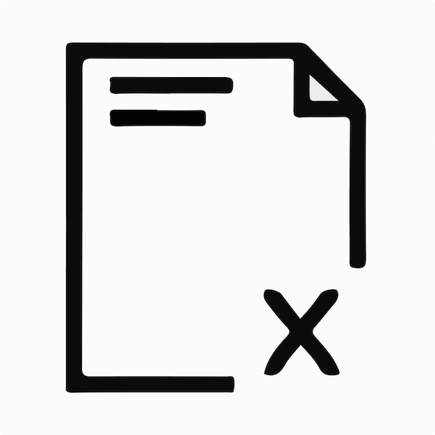 una foto en blanco y negro de una carpeta con una x en ella