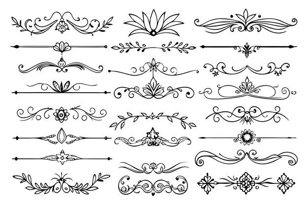 una foto en blanco y negro de una colección de diferentes diseños
