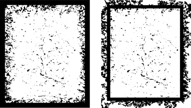 una foto en blanco y negro de un conjunto cuadrado de marcos grunge en forma de rectángulo blanco y negro grunge fr