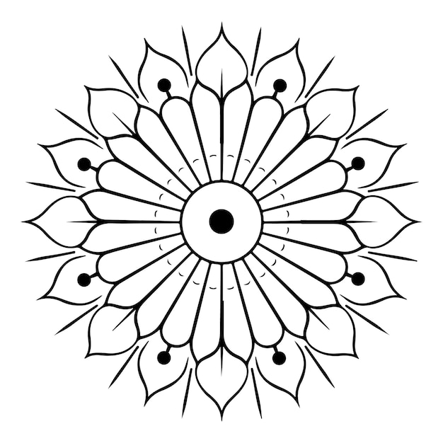 una foto en blanco y negro de un diseño con un círculo en el medio