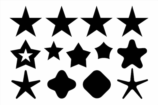 una foto en blanco y negro de una estrella con un borde negro