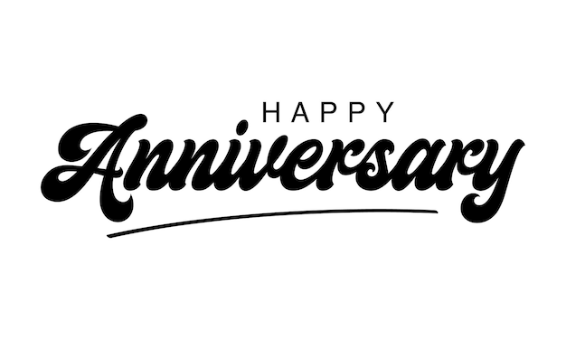 una foto en blanco y negro de un logotipo de feliz aniversario