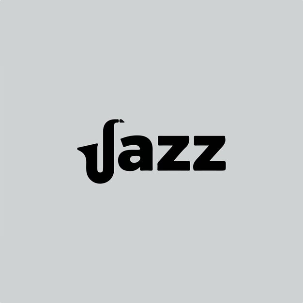 Vector una foto en blanco y negro de un logotipo de jazz