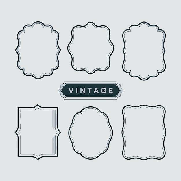 una foto en blanco y negro de un marco vintage con una imagen de una etiqueta vintage vintage