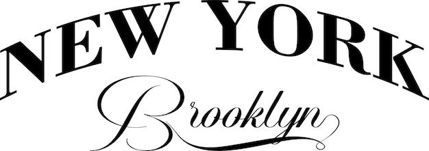una foto en blanco y negro de la palabra brooklyn