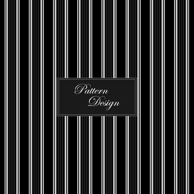 una foto en blanco y negro de una tarjeta a rayas en negro y blanco con el nombre de diseño de algodón en él