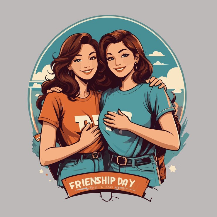 una foto de dos amigos con las palabras día de la amistad escritas en ella