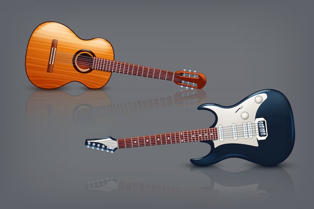 Vector foto de guitarra