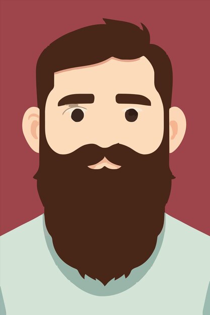 Vector una foto de un hombre con barba y bigote