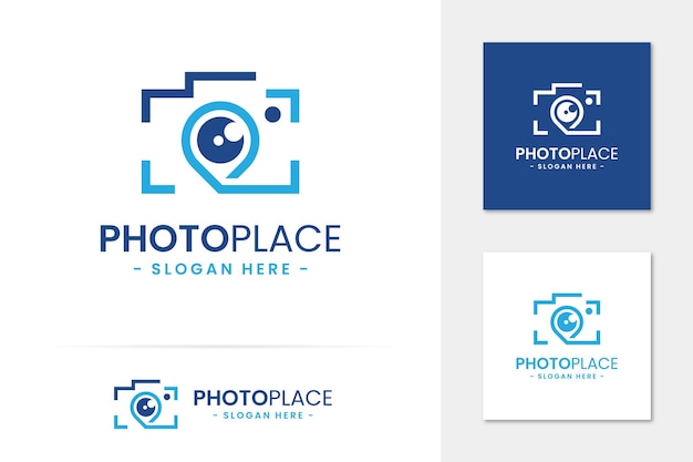 Foto lugar logo vector