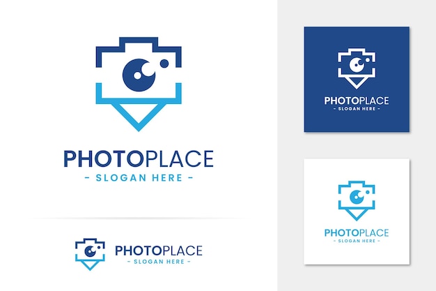 Foto lugar logo vector