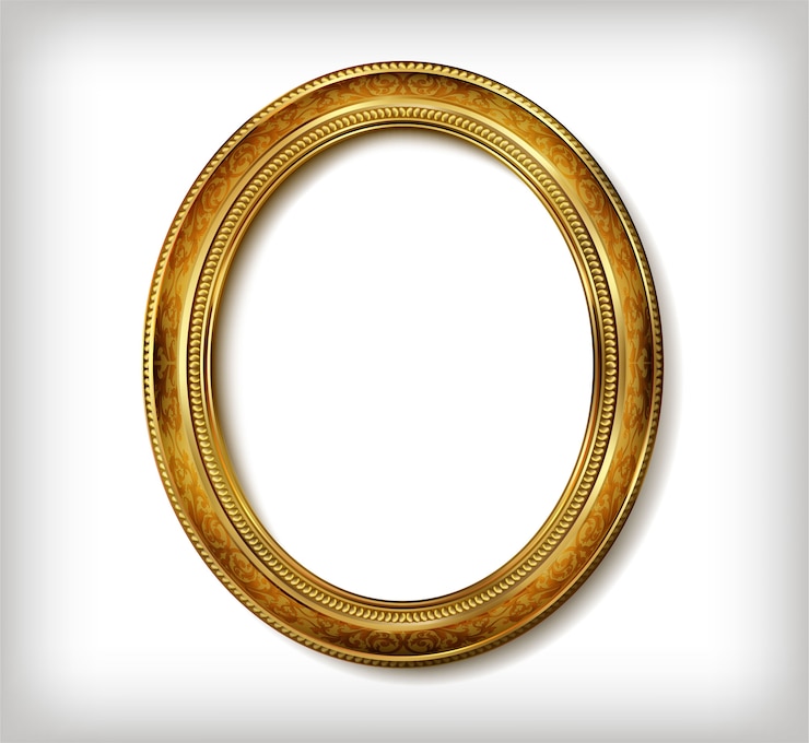 Vector foto de marco dorado royal oval