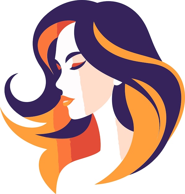 una foto de una mujer con cabello rosa y naranja