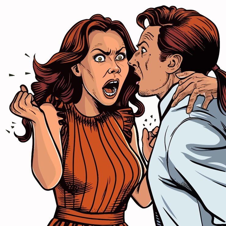 Vector una foto de una pareja bailando y el tipo está usando un suéter amarillo