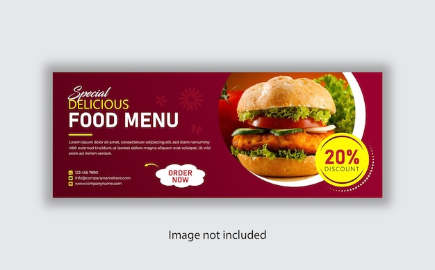 Foto de portada de Facebook de comida