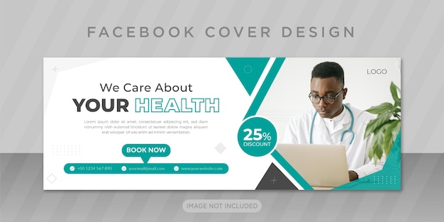 Foto de portada de facebook de creative healthcare o plantilla de banner web