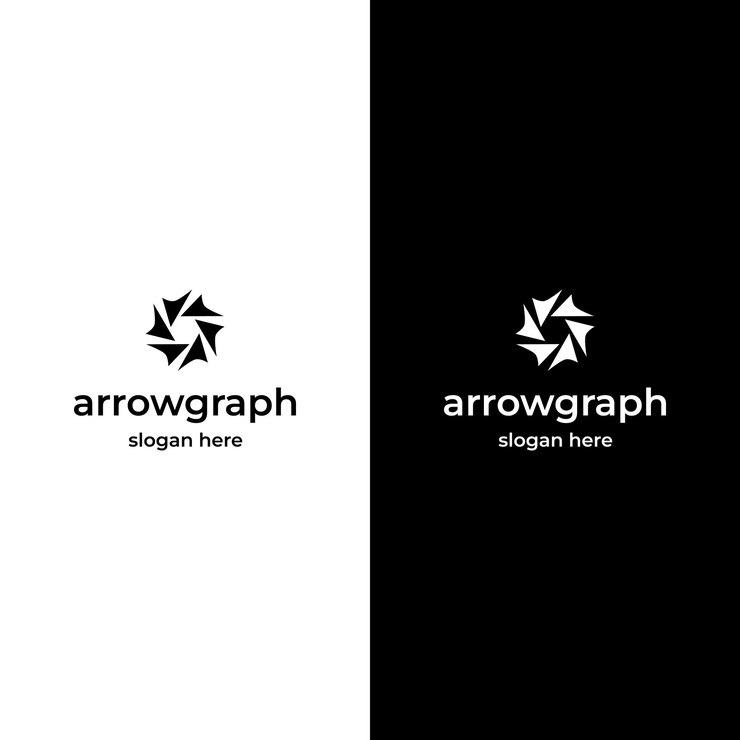 fotografía y diseño de logotipo de flecha