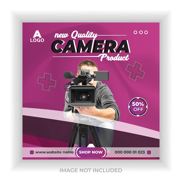 Fotografía Instagram publicaciones en redes sociales plantilla de banner web diseño vectorial premium