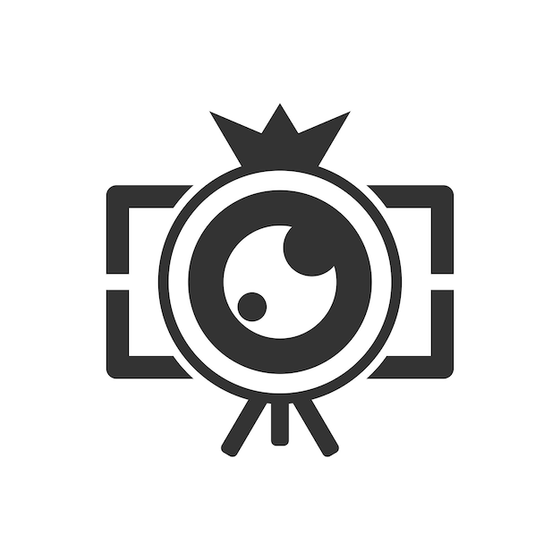 Fotografía Plantilla de logotipo Icono Ilustración Identidad de marca Ilustración aislada y plana Gráfico vectorial