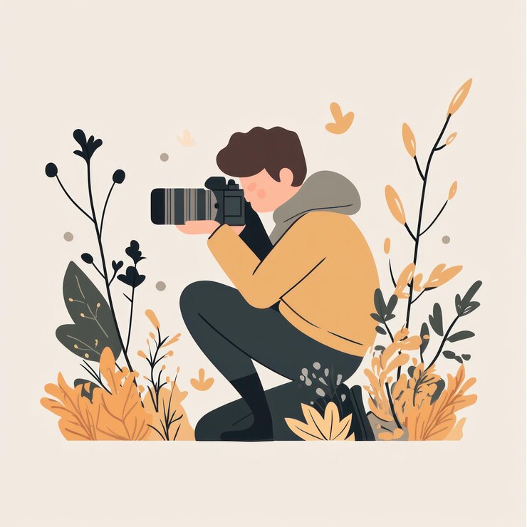 Fotógrafo capturando la belleza de la naturaleza
