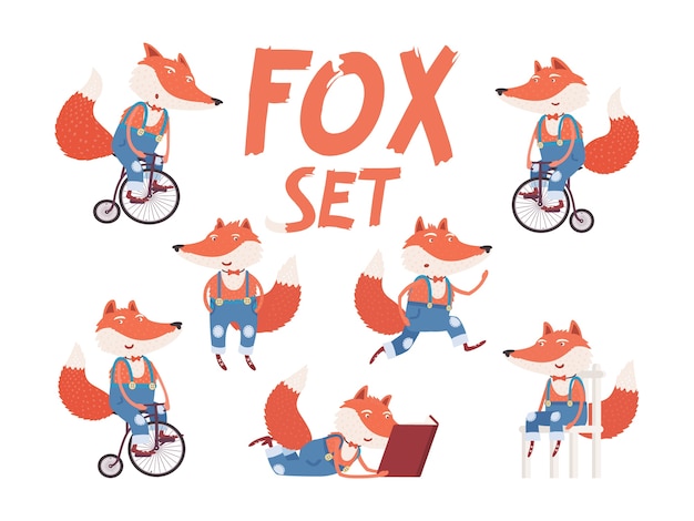 Fox ambientado en estilo de dibujos animados.