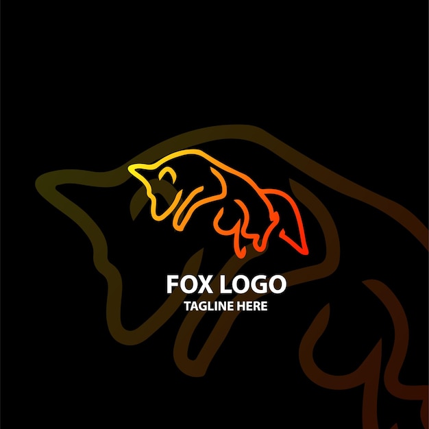 Vector fox animal logo vector libre