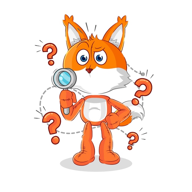 Fox buscando vector de caracteres de ilustración