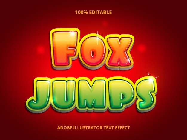 Fox Jumps Text - Efecto de fuente editable