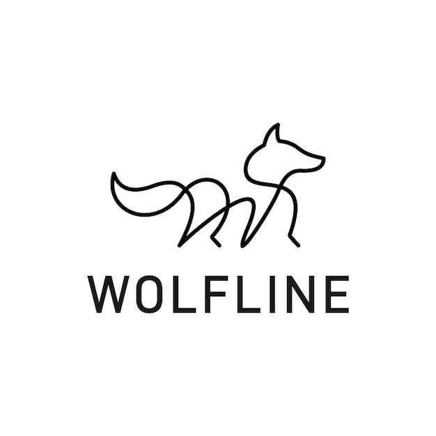 Fox Line Logo Icono Diseño Inspiración