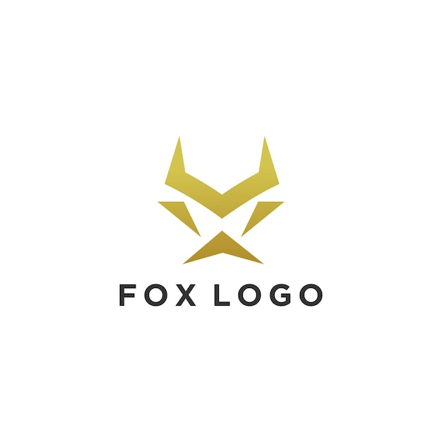 Fox logo icono diseño plantilla vector plano