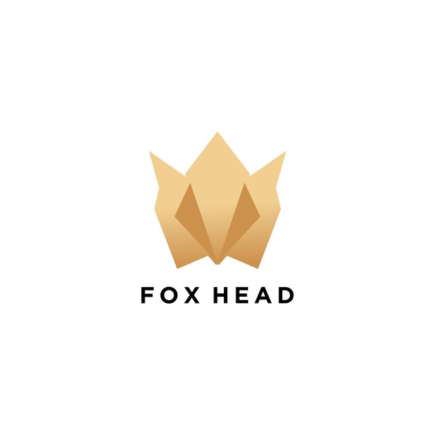 Fox logo icono diseño plantilla vector plano