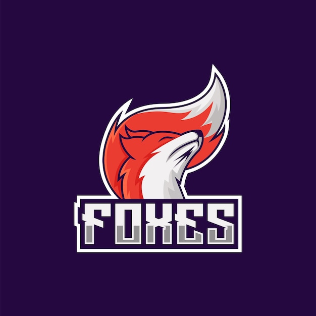 Fox logo mascota esport vector