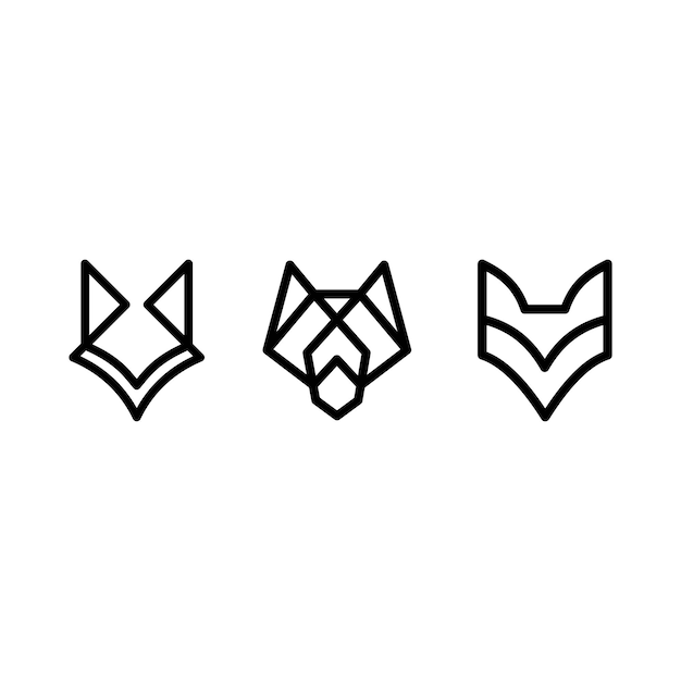 fox logo moderno vector icono diseño