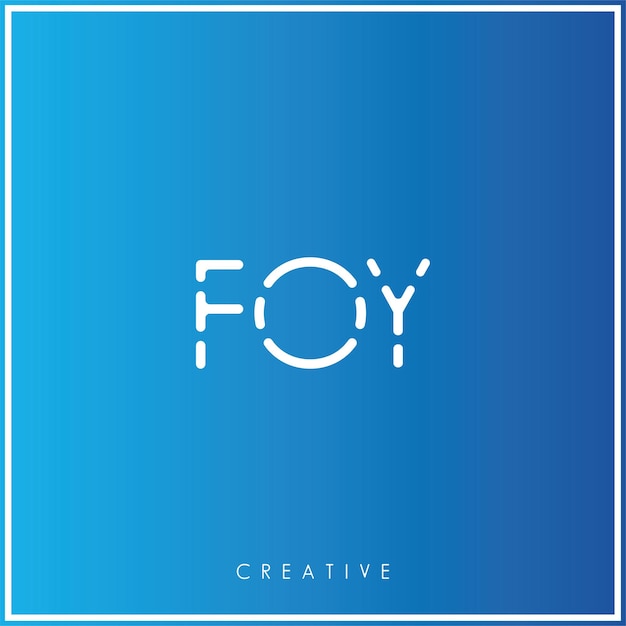 FOY Premium Vector último diseño de logotipo Diseño creativo de logotipo Ilustración vectorial Logotipo mínimo Monograma
