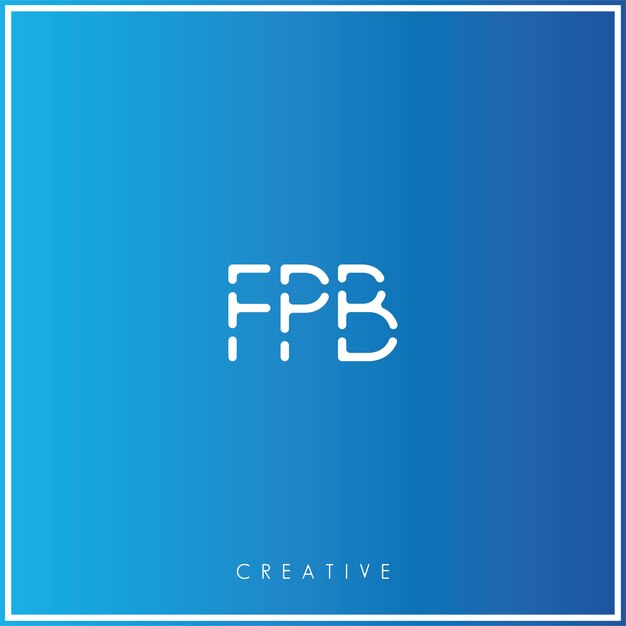 FPB Premium Vector último diseño de logotipo Diseño creativo de logotipo Ilustración vectorial Logotipo mínimo Monograma